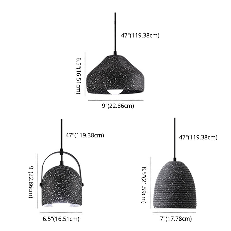 Zement -Anhänger -Deckenlichter mit Schatten moderner 1 leichter Anhängerlampe