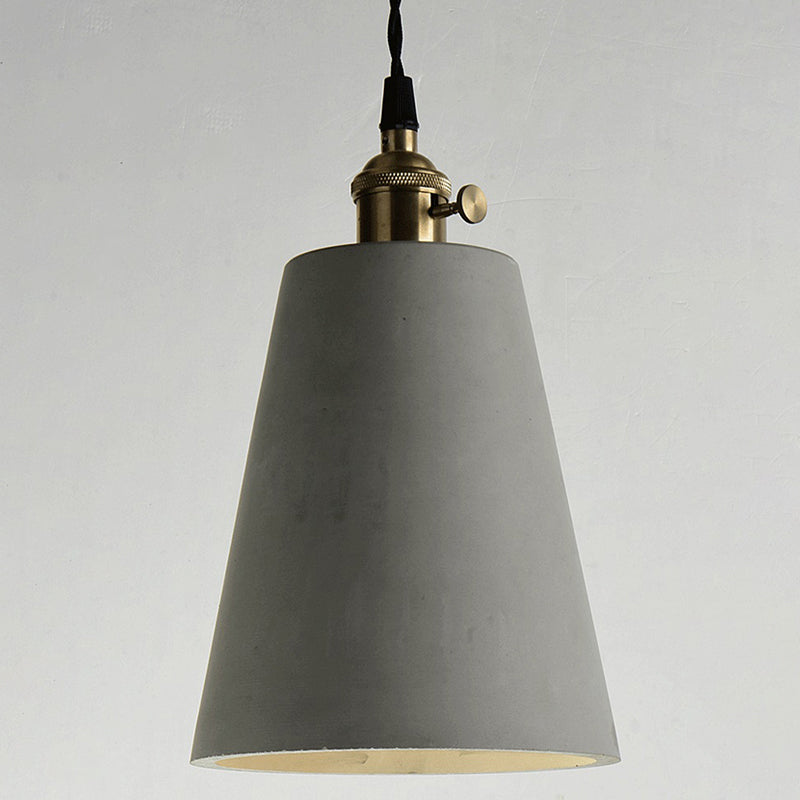 Luces de techo colgante de 1 luces con lámpara colgante de cemento moderna