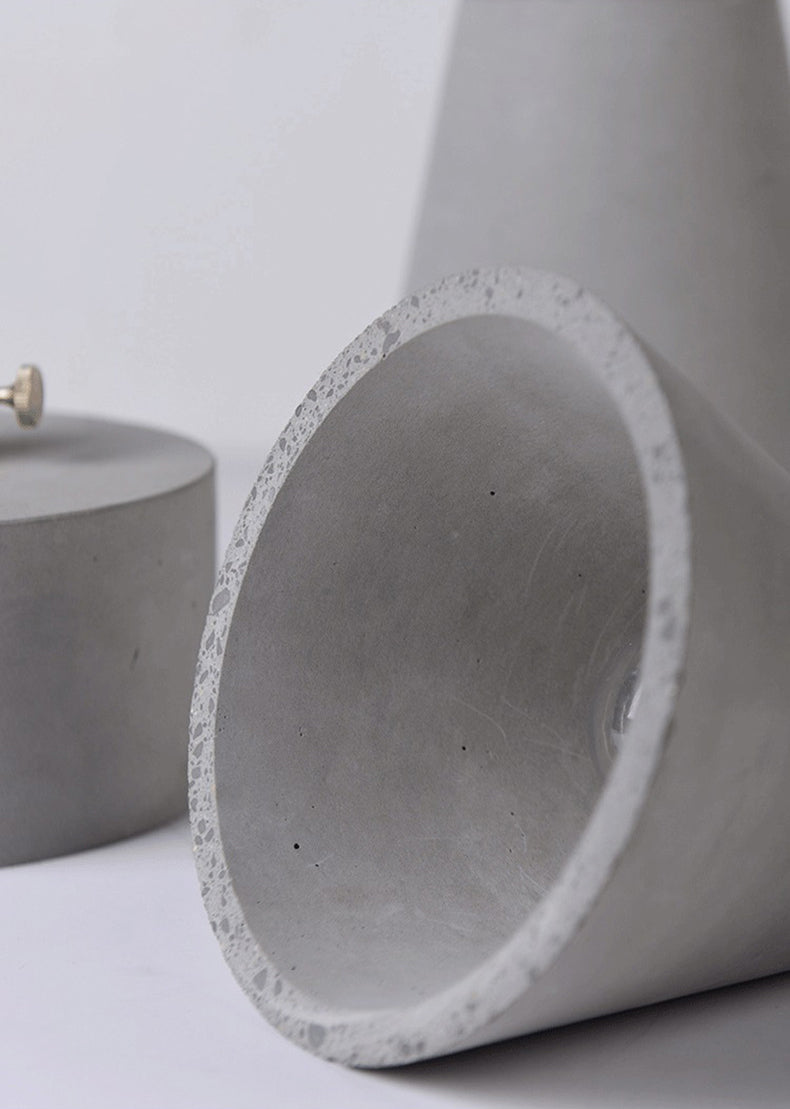 Luces de techo colgante de 1 luces con lámpara colgante de cemento moderna