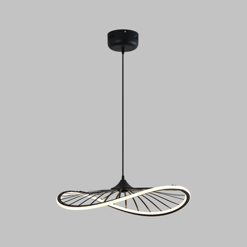 Luz colgante de negro de colgante en forma de alambre de alambre de hierro para el comedor para comedor