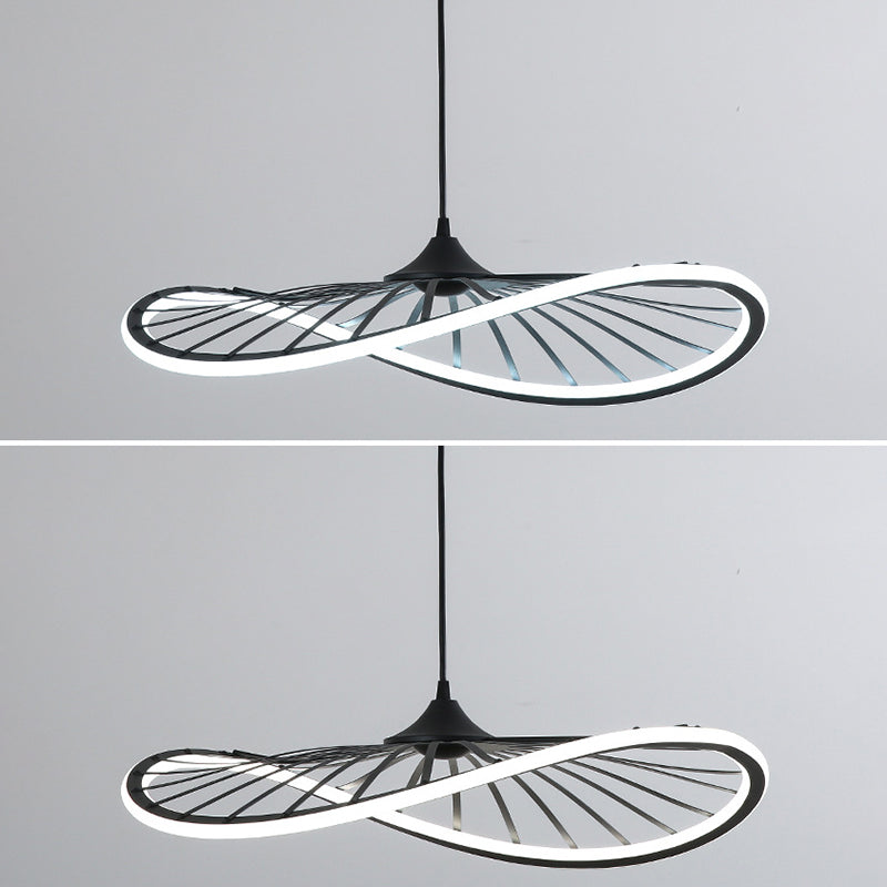 Luz colgante de negro de colgante en forma de alambre de alambre de hierro para el comedor para comedor