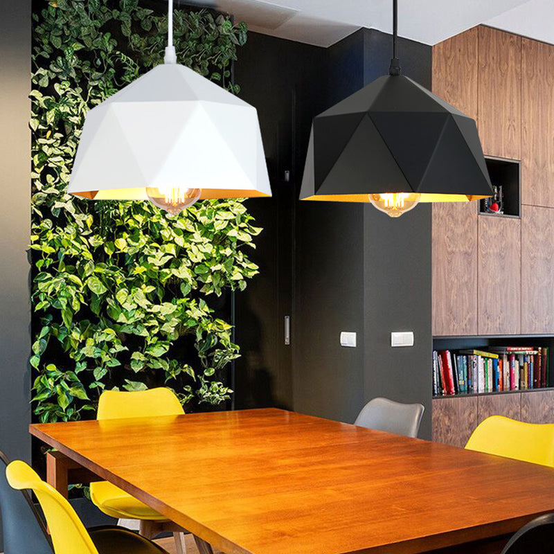 1 Lampada a ciondolo a diamante chiaro Nordic Minimalist Minimalist Metal Dining Room Hanging Lampada