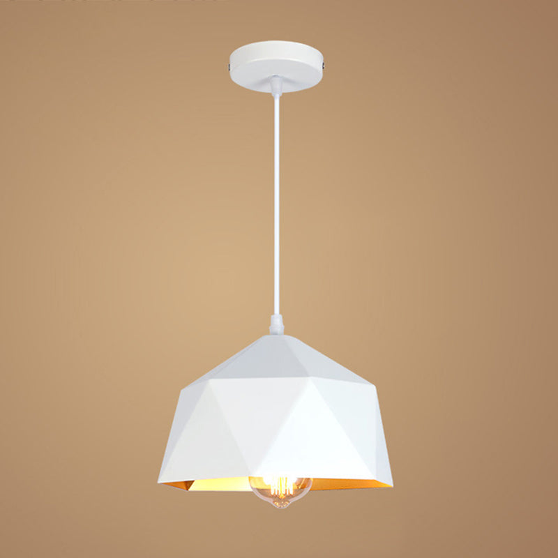 1 Lampada a ciondolo a diamante chiaro Nordic Minimalist Minimalist Metal Dining Room Hanging Lampada