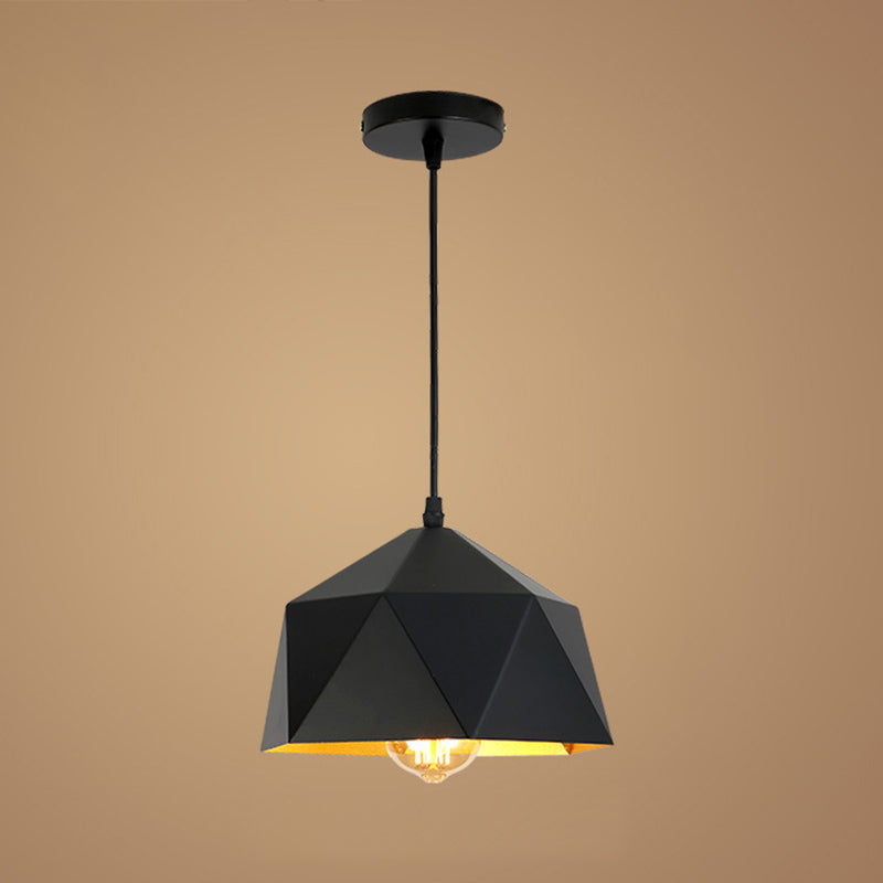 1 Lampada a ciondolo a diamante chiaro Nordic Minimalist Minimalist Metal Dining Room Hanging Lampada