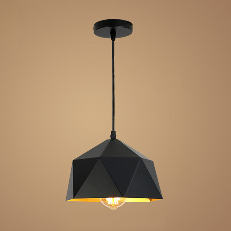 1 Lampada a ciondolo a diamante chiaro Nordic Minimalist Minimalist Metal Dining Room Hanging Lampada