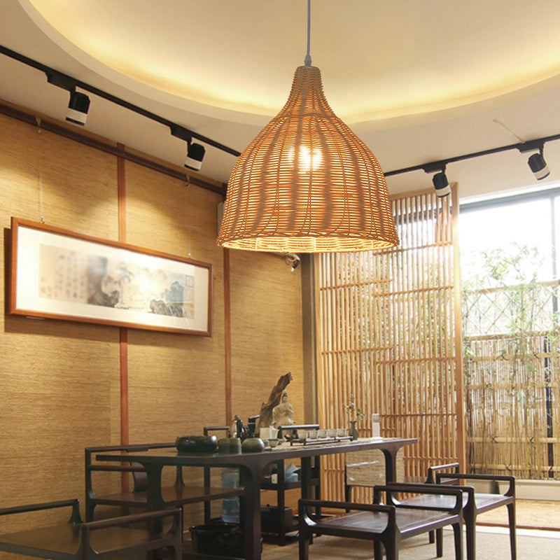 Chinesische Anhänger Beleuchtungskörper Rattan Hanges Licht mit hängenden Kabel für das Restaurant