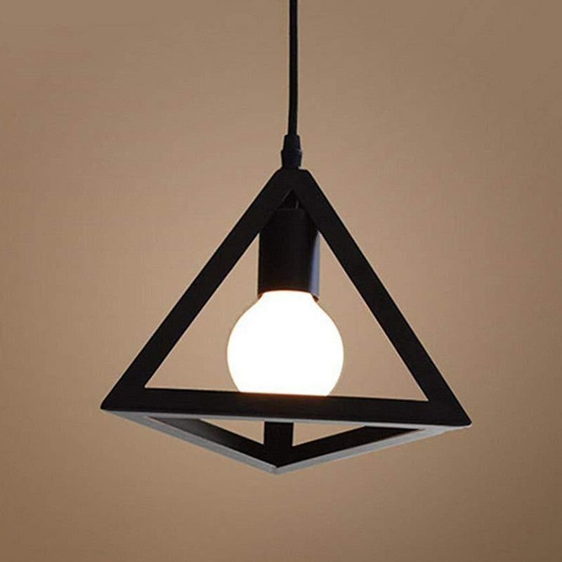 Modern Triangle Hanging Ceiling Light Metal 1 Light Pendant