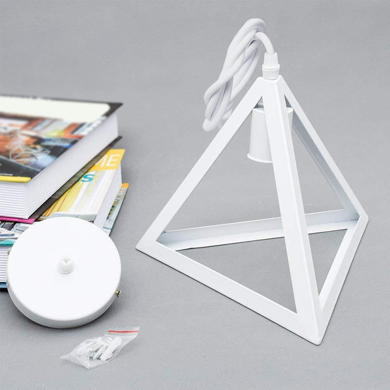 Modern Triangle Hanging Ceiling Light Metal 1 Light Pendant