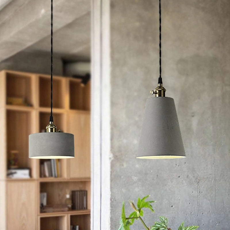 Luci a soffitto a sospensione cemento con tonalità moderna 1 ciondolo luce