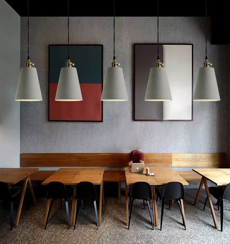 Luci a soffitto a sospensione cemento con tonalità moderna 1 ciondolo luce