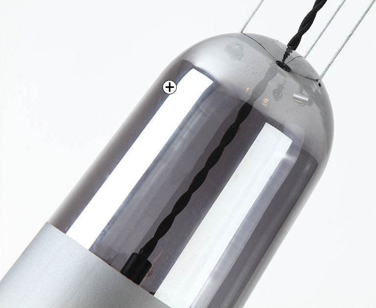 1 pendentif cylindrique léger moderne table de salle à manger en verre soufflé à la main