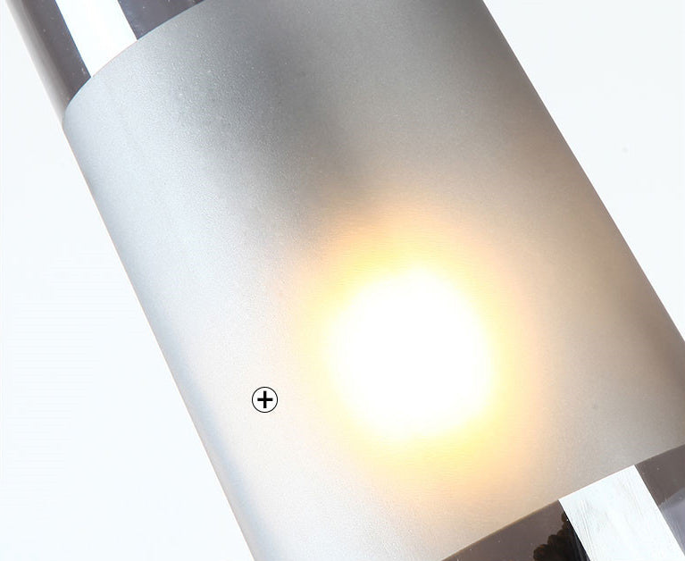 1 pendentif cylindrique léger moderne table de salle à manger en verre soufflé à la main