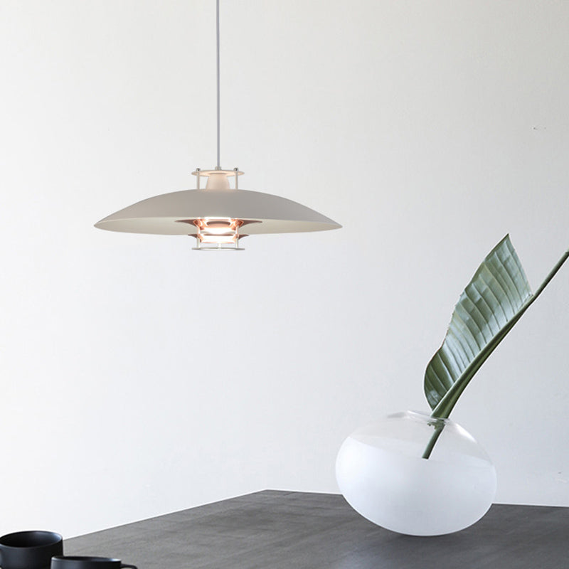 Fliegende Untertasse Metall hängend hängendes nordisches moderne 1 hängende Lampe für Wohnzimmer