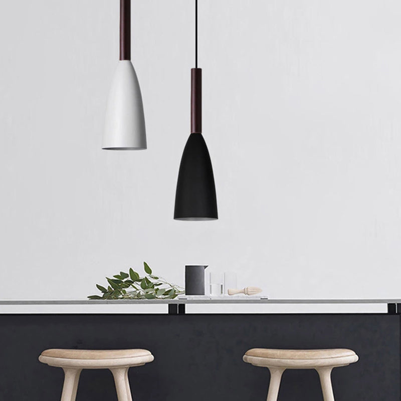 Ultra-moderne sich verjüngte Anhänger-Beleuchtungskörper metallische Hanglampe mit Hangschnur für das Restaurant