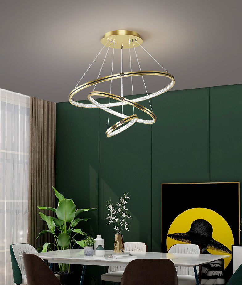 Simplicidad moderna Lámpara de araña orbicular acrílico Luces colgantes para colgantes para restaurante