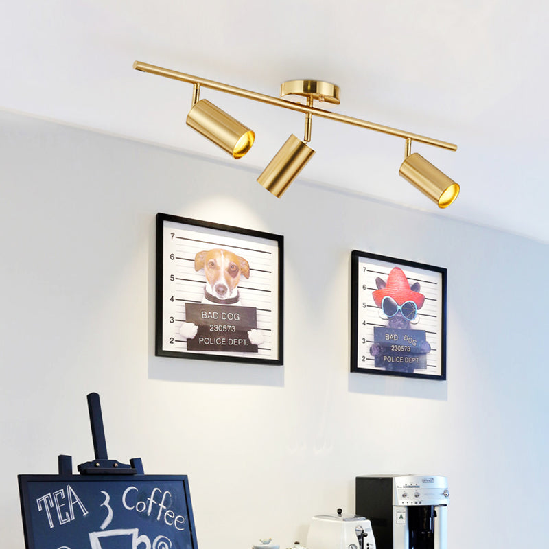 Moderne railverlichtingsideeën Minimalistische stijl in gouden woonkamer Gangpad Restaurant Huishoudelijke en kledingwinkel Commerciële opbouwspot