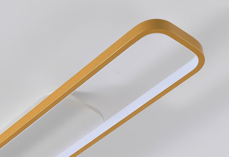Lámpara de techo de metal de estilo minimalista moderno con montaje semi empotrado LED acrílico rectangular para pasillo
