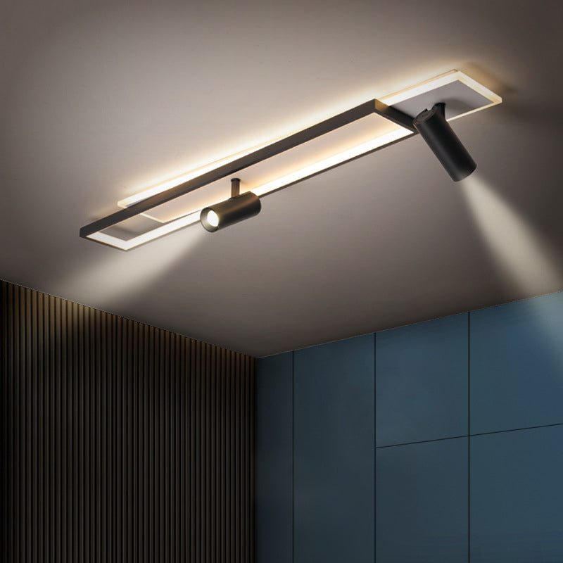 Nuevo Luminaria de techo lineal para salón empotrable LED de hierro moderno con 2 focos