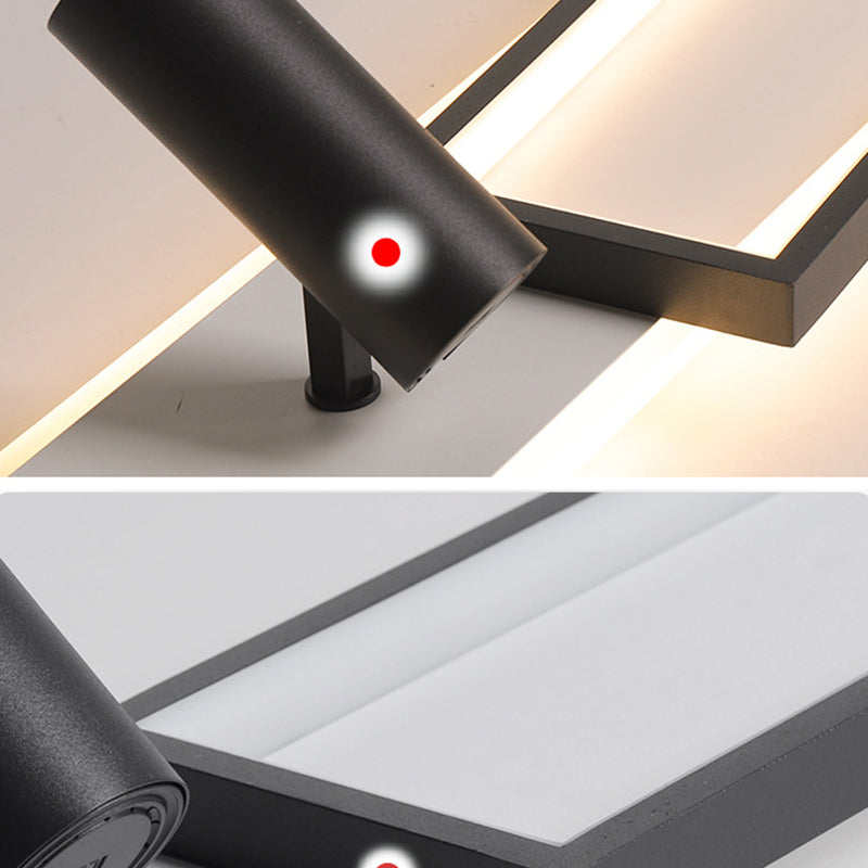 Nuevo Luminaria de techo lineal para salón empotrable LED de hierro moderno con 2 focos