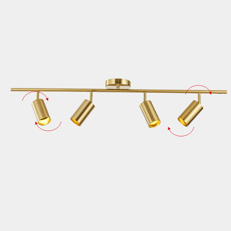 Gouden Spoor Verlichting Modern Licht Luxe Kleding Winkel Commerciële Woonkamer Achtergrond Muur Oppervlak Gemonteerd Huishouden Spotlight