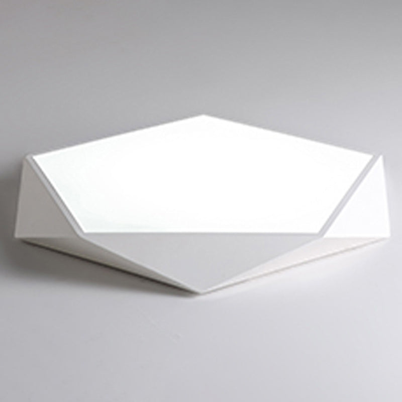 LED Bedroom Flush Mount Lighting Minimalist Style Flush Mount Light Fixture with Geometric Metal Shade