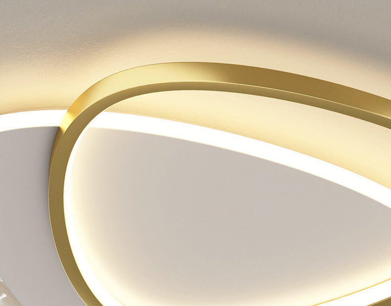 Plafonnier oblong en acrylique à montage encastré à LED en plumes à la mode moderne pour le salon