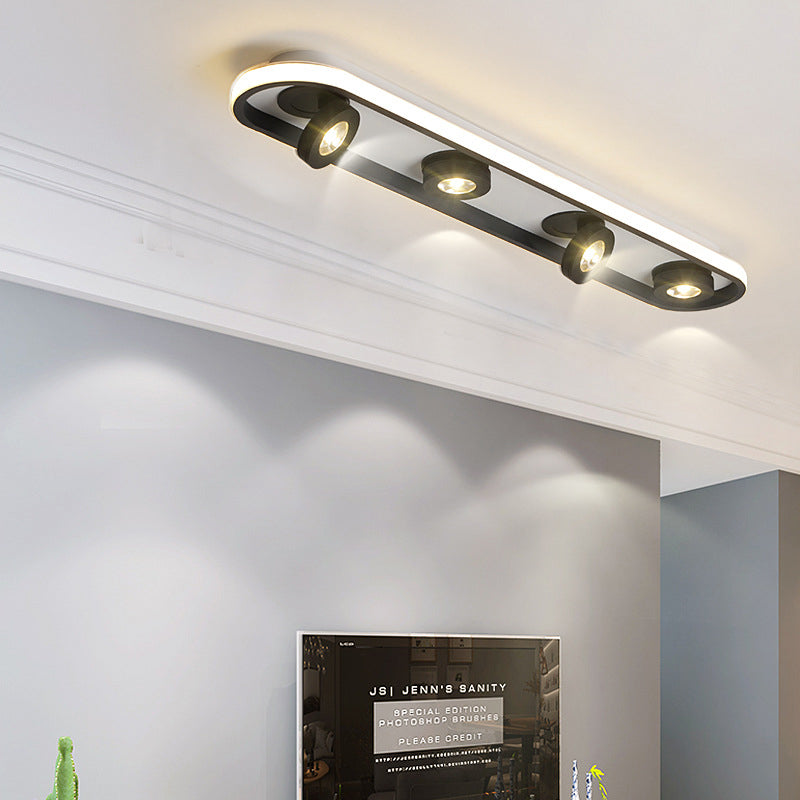 Plafonnier géométrique en métal, luminaire encastré à LED de Style moderne