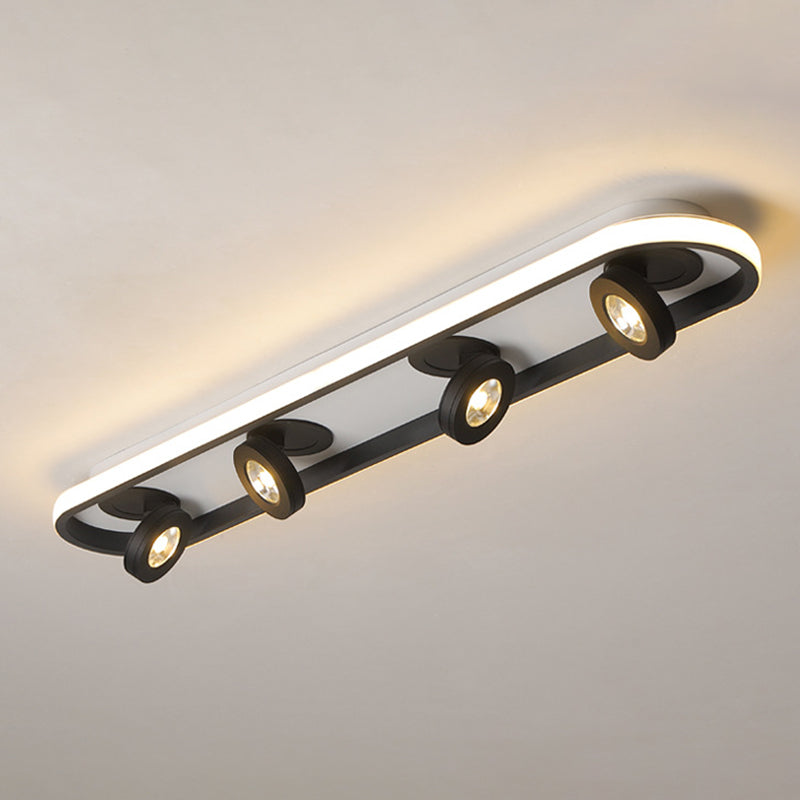 Plafonnier géométrique en métal, luminaire encastré à LED de Style moderne