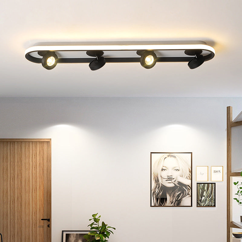 Metal Geometric Ceiling Mounted Fixture Modern-Style LED Flush Mount Light Fixture