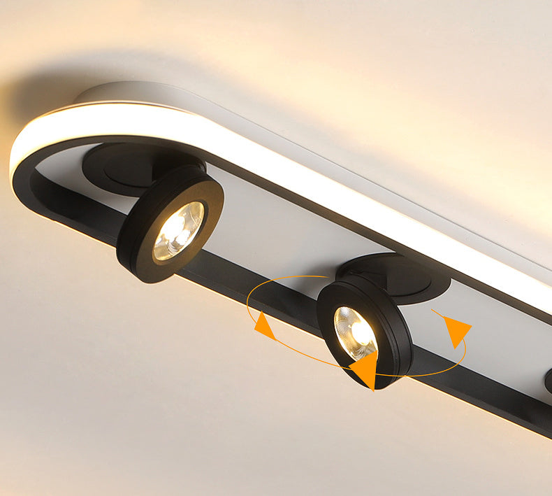 Plafonnier géométrique en métal, luminaire encastré à LED de Style moderne