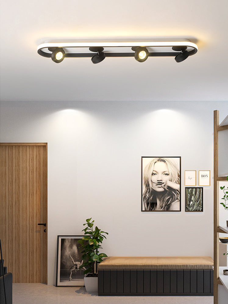 Plafonnier géométrique en métal, luminaire encastré à LED de Style moderne