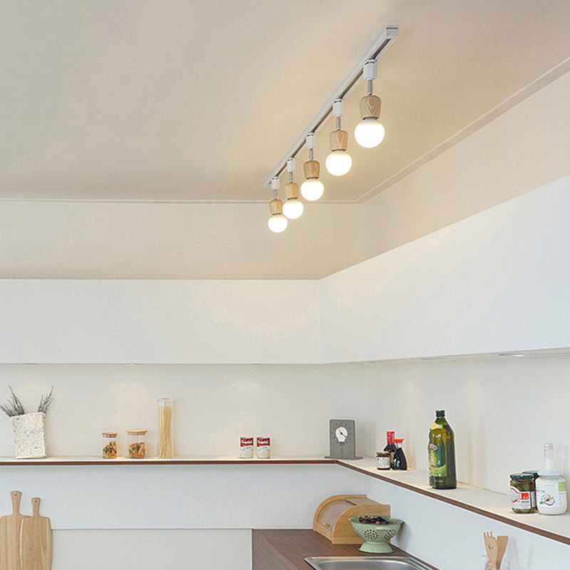 Japanse Stijl Solide Sood Track Licht Moderne Minimalistische Woonkamer Eetkamer Keuken Home Shop Commerciële Spotlight