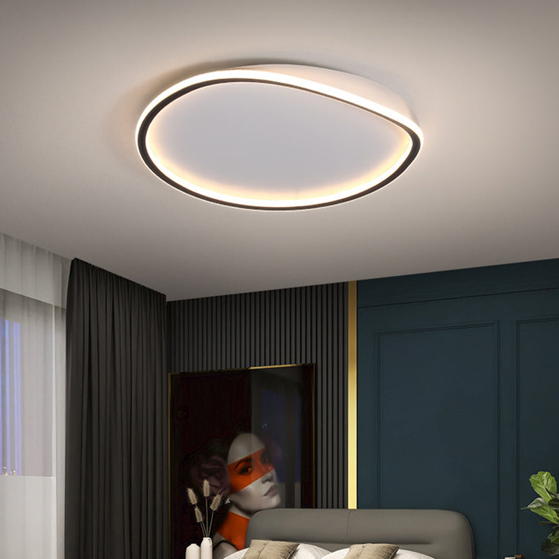 Schwarz-Weiß geometrische Deckenmontage Leuchte Moderne LED Metall bündig Deckenleuchte Licht
