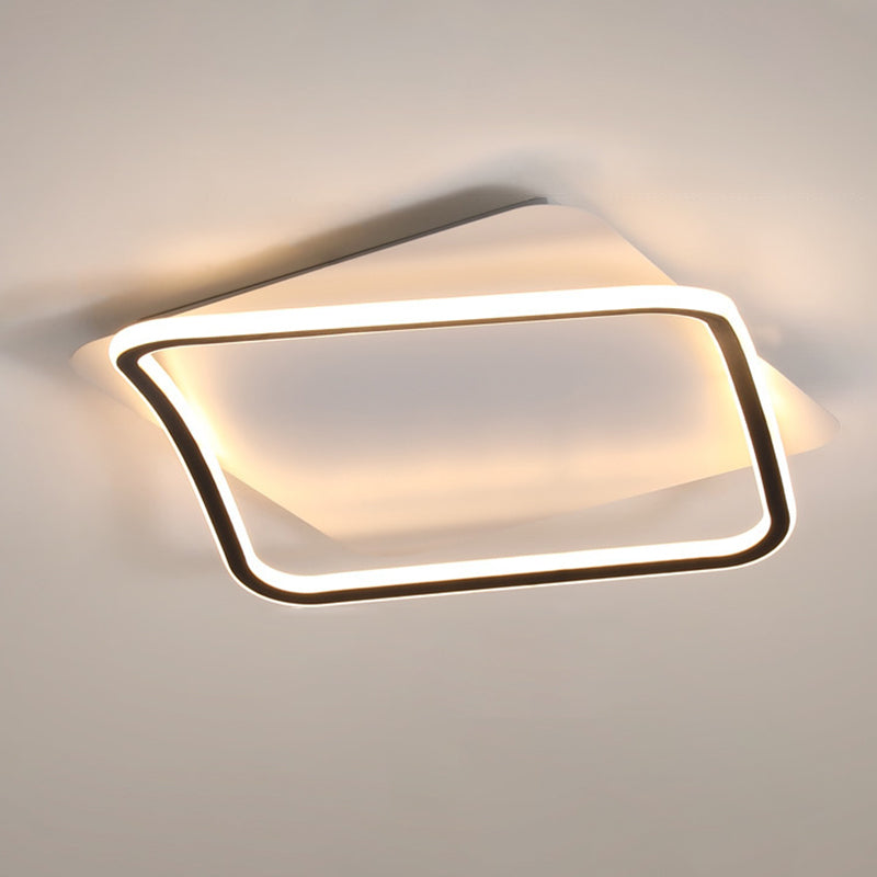 Schwarz-Weiß geometrische Deckenmontage Leuchte Moderne LED Metall bündig Deckenleuchte Licht
