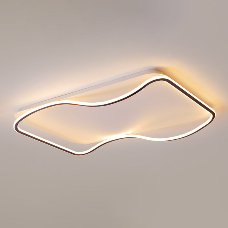 Schwarz-Weiß geometrische Deckenmontage Leuchte Moderne LED Metall bündig Deckenleuchte Licht