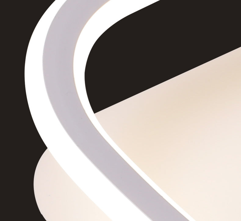 Schwarz-Weiß geometrische Deckenmontage Leuchte Moderne LED Metall bündig Deckenleuchte Licht