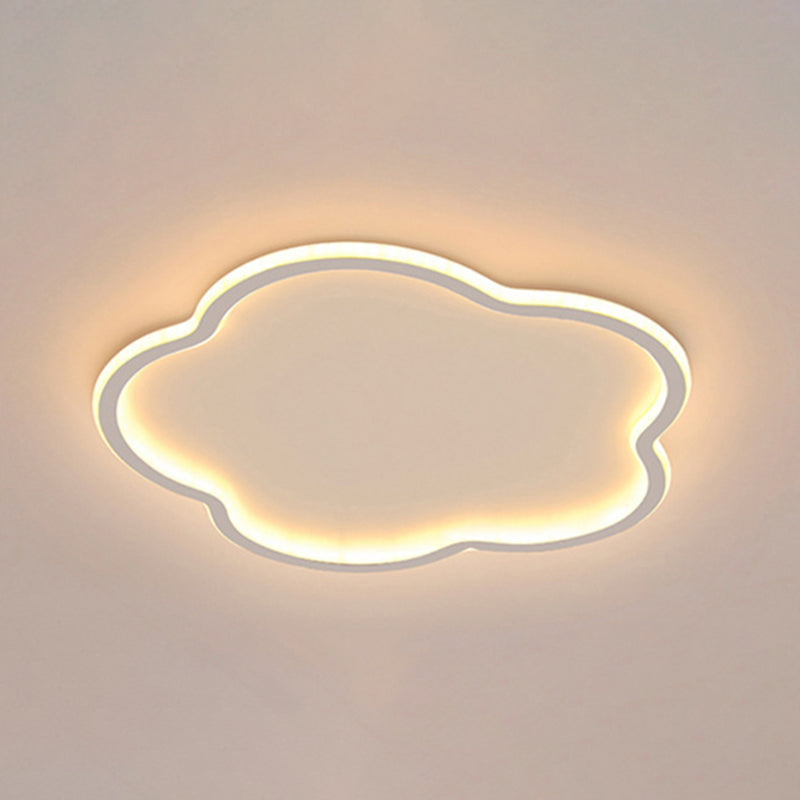 Flower Bedroom Flush Ceiling Light Metal LED Simplicity Flush Mount Light Fixture