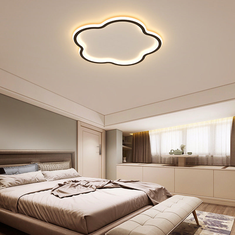 Flower Bedroom Flush Ceiling Light Metal LED Simplicity Flush Mount Light Fixture