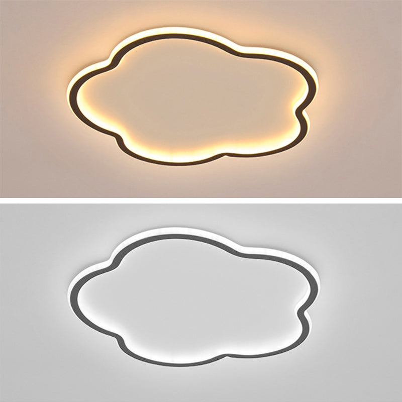 Flower Bedroom Flush Ceiling Light Metal LED Simplicity Flush Mount Light Fixture