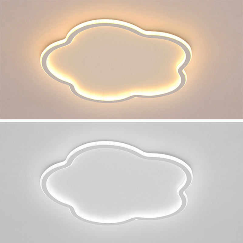 Flower Bedroom Flush Ceiling Light Metal LED Simplicity Flush Mount Light Fixture