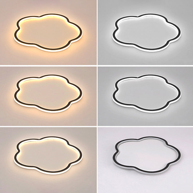 Flower Bedroom Flush Ceiling Light Metal LED Simplicity Flush Mount Light Fixture