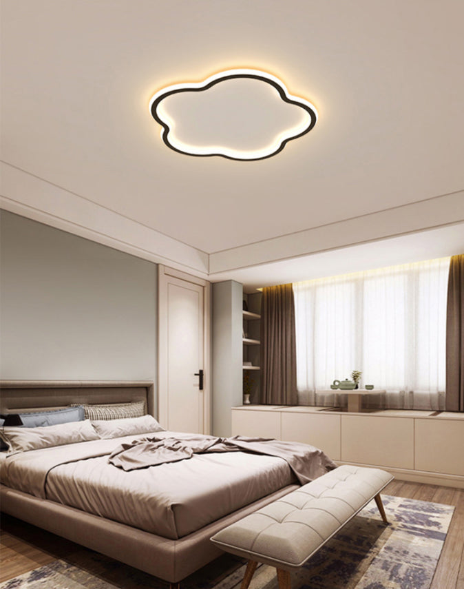 Flower Bedroom Flush Ceiling Light Metal LED Simplicity Flush Mount Light Fixture