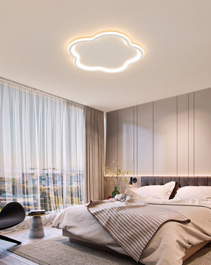 Flower Bedroom Flush Ceiling Light Metal LED Simplicity Flush Mount Light Fixture