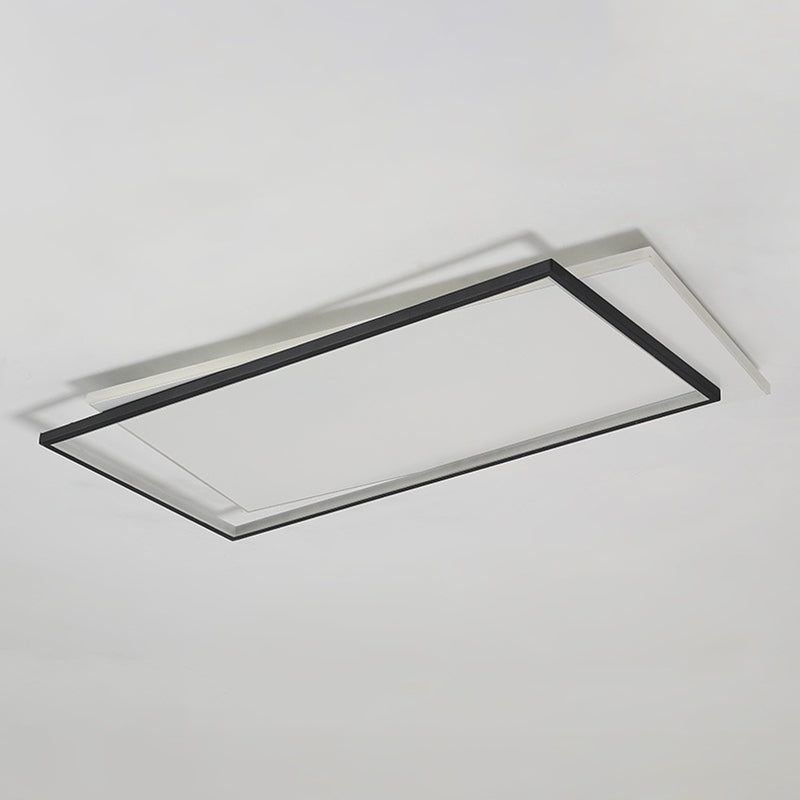 Geometrical Acrylic Flush Mount Ceiling Light Simplicity LED Black-White Flush Mount Light