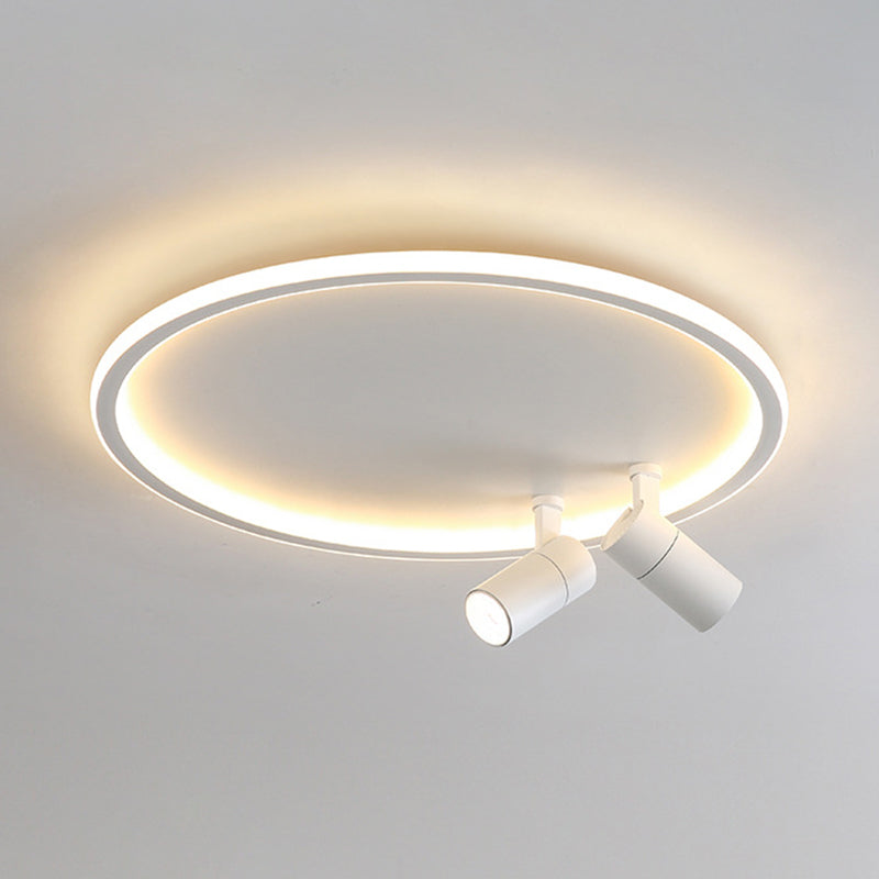Eenvoud-Stijl Cirkel Flush Mount Verlichting Metaal LED Slaapkamer Plafond Licht Profiel
