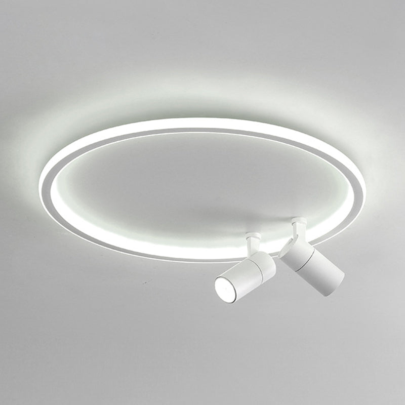 Eenvoud-Stijl Cirkel Flush Mount Verlichting Metaal LED Slaapkamer Plafond Licht Profiel