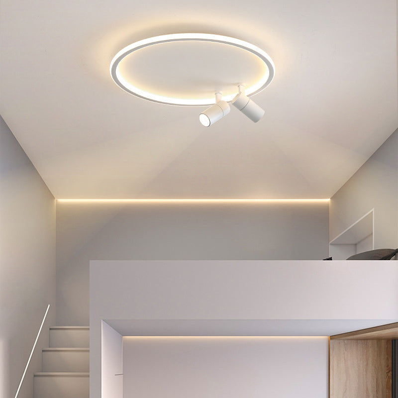 Eenvoud-Stijl Cirkel Flush Mount Verlichting Metaal LED Slaapkamer Plafond Licht Profiel