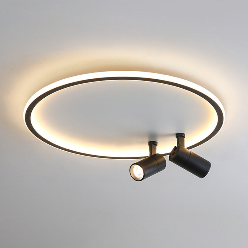 Eenvoud-Stijl Cirkel Flush Mount Verlichting Metaal LED Slaapkamer Plafond Licht Profiel