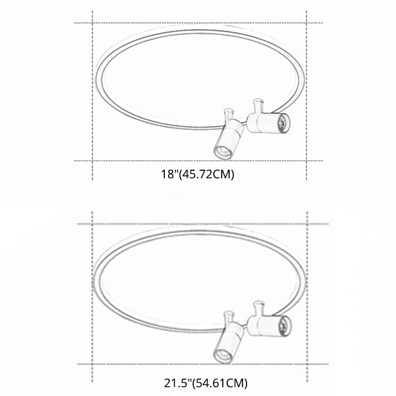 Eenvoud-Stijl Cirkel Flush Mount Verlichting Metaal LED Slaapkamer Plafond Licht Profiel