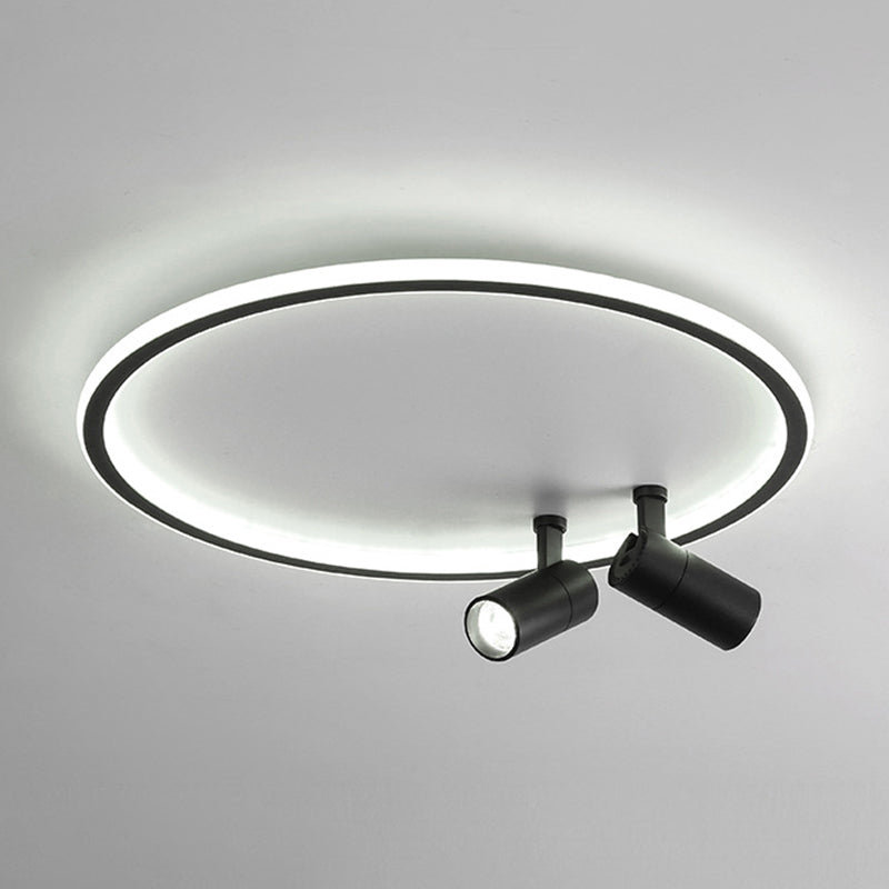Eenvoud-Stijl Cirkel Flush Mount Verlichting Metaal LED Slaapkamer Plafond Licht Profiel